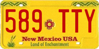 NM license plate 589TTY