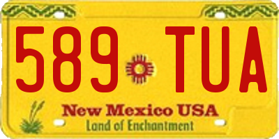 NM license plate 589TUA