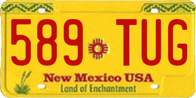 NM license plate 589TUG