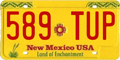 NM license plate 589TUP