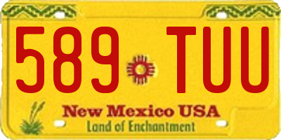 NM license plate 589TUU