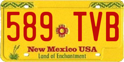 NM license plate 589TVB