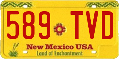 NM license plate 589TVD