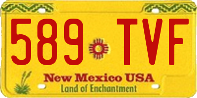 NM license plate 589TVF