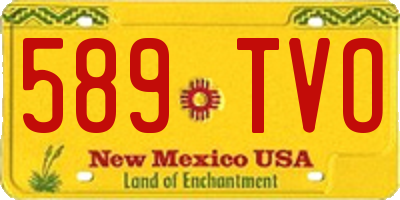 NM license plate 589TVO