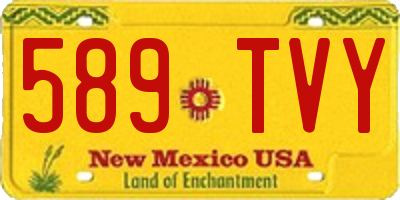 NM license plate 589TVY