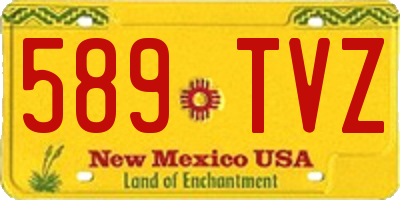 NM license plate 589TVZ