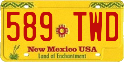NM license plate 589TWD