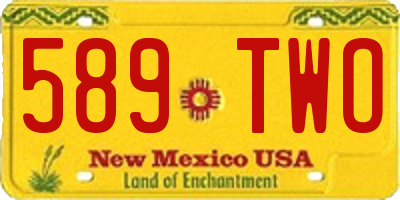 NM license plate 589TWO