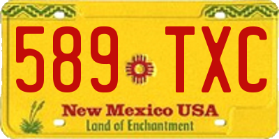 NM license plate 589TXC