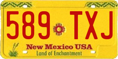NM license plate 589TXJ