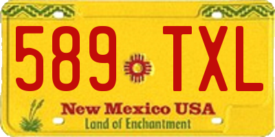 NM license plate 589TXL
