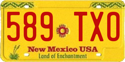 NM license plate 589TXO