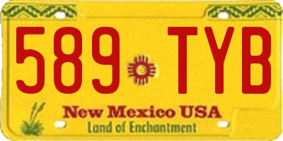 NM license plate 589TYB