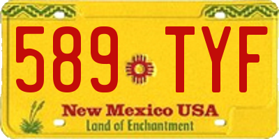 NM license plate 589TYF