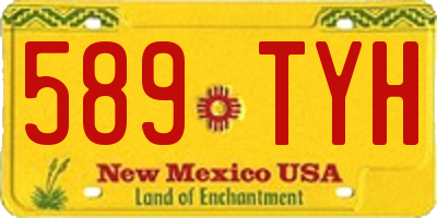 NM license plate 589TYH