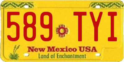 NM license plate 589TYI