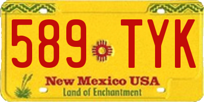 NM license plate 589TYK