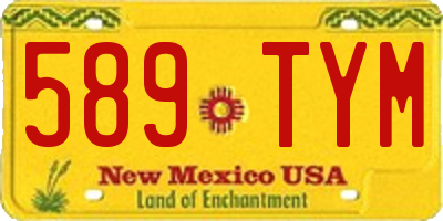 NM license plate 589TYM
