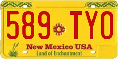 NM license plate 589TYO