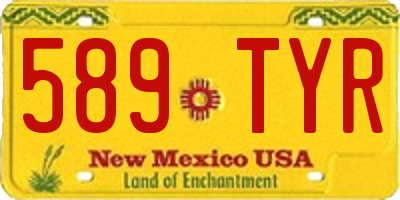 NM license plate 589TYR