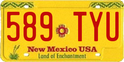 NM license plate 589TYU