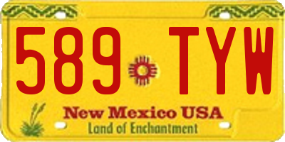 NM license plate 589TYW