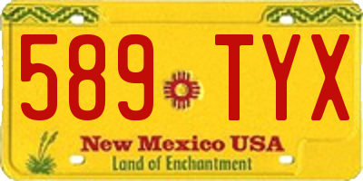 NM license plate 589TYX