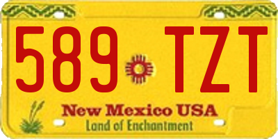 NM license plate 589TZT