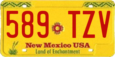 NM license plate 589TZV