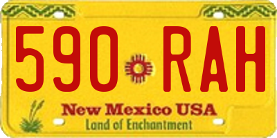 NM license plate 590RAH