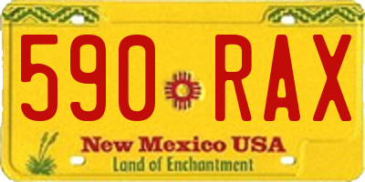 NM license plate 590RAX