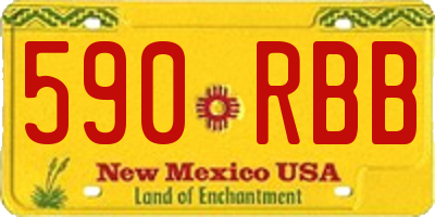 NM license plate 590RBB