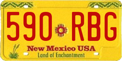 NM license plate 590RBG