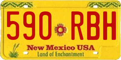 NM license plate 590RBH