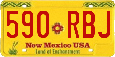NM license plate 590RBJ