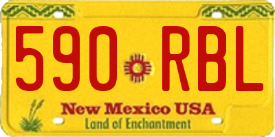 NM license plate 590RBL