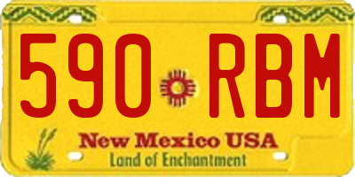 NM license plate 590RBM