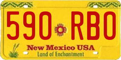 NM license plate 590RBO