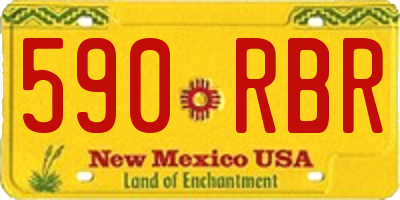 NM license plate 590RBR