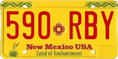 NM license plate 590RBY