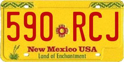 NM license plate 590RCJ