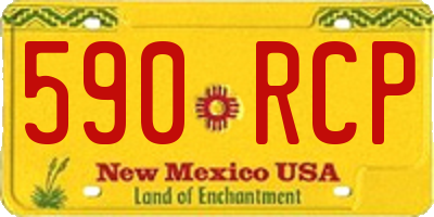 NM license plate 590RCP