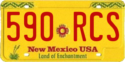 NM license plate 590RCS