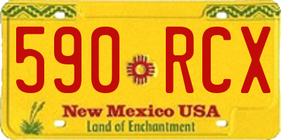 NM license plate 590RCX