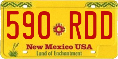 NM license plate 590RDD