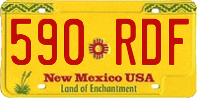 NM license plate 590RDF