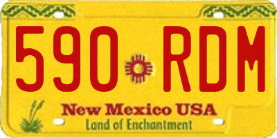 NM license plate 590RDM