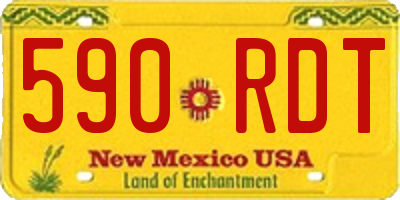 NM license plate 590RDT