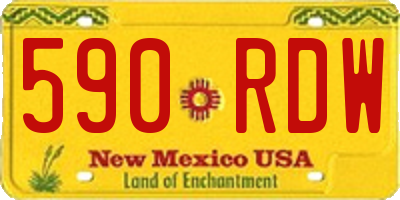 NM license plate 590RDW